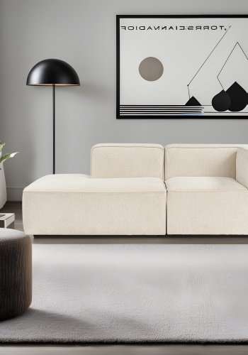 NORDVRK More M (M4-M7) - Kremfarget hjrnesofa