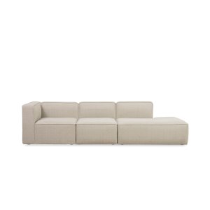 NORDVÄRK More M (M2-M1-M3) hjrnesofa - creme stof og plastik