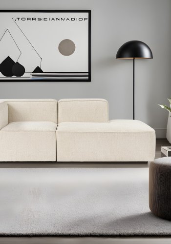 NORDVRK More M(M2-M3) - Kremfarget hjrnesofa