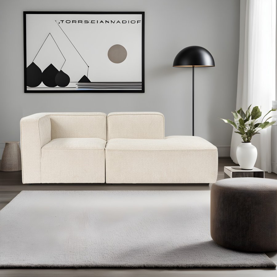 NORDVRK More M(M2-M3) - Kremfarget hjrnesofa