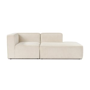 NORDVÄRK More M (M2-M3) hjrnesofa - creme stof og plastik