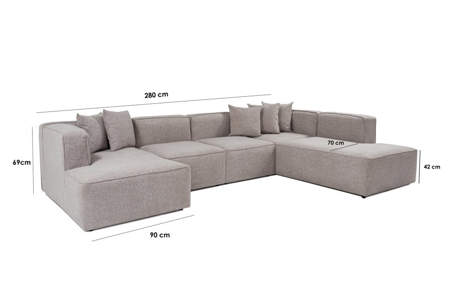 NORDVRK More B (M5-M1-M1-M2-M3) - Mokka hjrnesofa