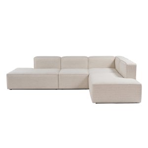 NORDVÄRK More B (M4-M2-M1-M3) hjrnesofa - hvid stof og plastik