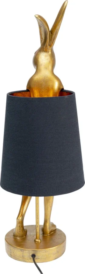 KARE DESIGN Animal Rabbit bordlampe - sort hr og guld polyresin/stl