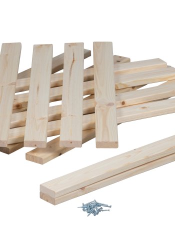 TR lamellbotten, 14 st. lameller, inkl. skruvar - naturligt barrtr (80x200)
