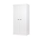 WOOOD Connect garderobe, m. 2 drer, 1 hylle og 1 hengerstang - hvit furu