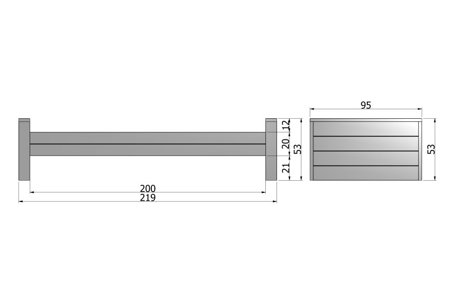 TRE Dennis juniorsengeramme, ekskl. lamellbunn, madrass og skuff - stlgr furu (90x200)