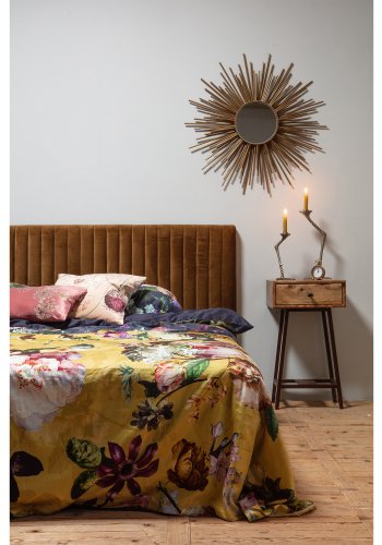 WOOOD Collection sidebord, m. 1 skuff - naturlig mangotre og metall (40x30)