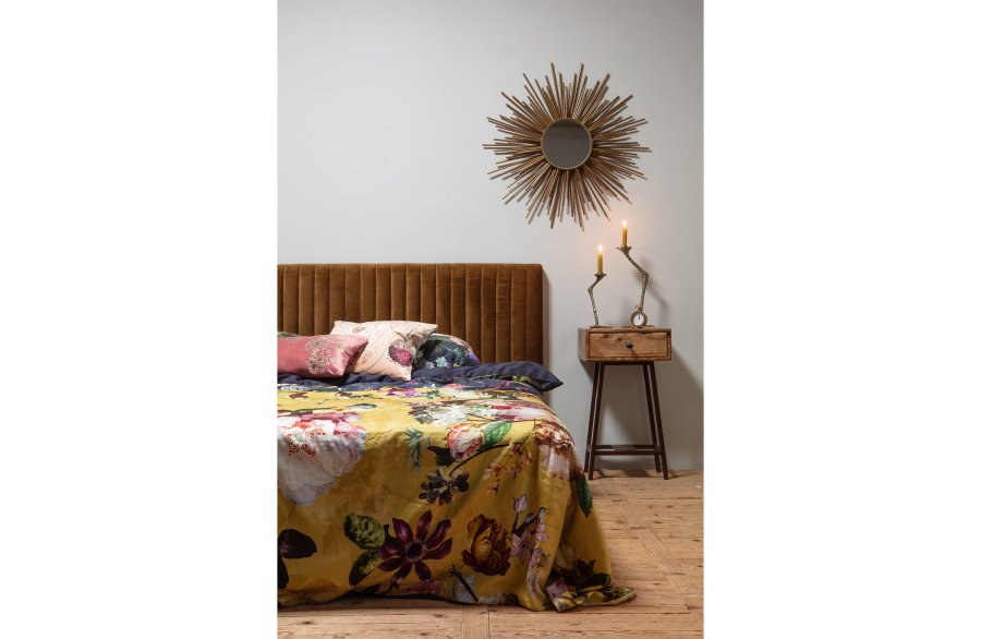 WOOOD Collection sidebord, m. 1 skuff - naturlig mangotre og metall (40x30)