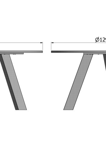 WOOOD Rhonda spisebord, rundt - svart eik (129)
