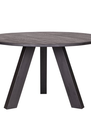 WOOOD Rhonda spisebord, rundt - svart eik (129)