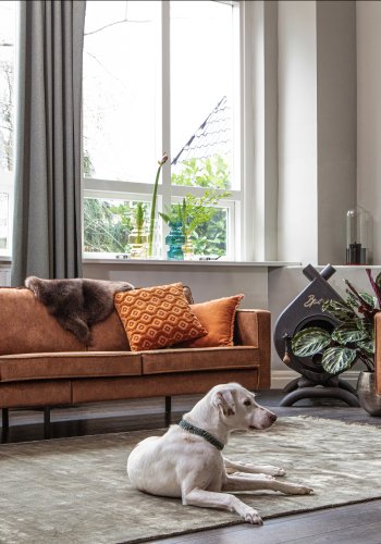 WOOOD Rodeo 3-seters sofa - konjakkstoff