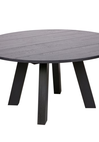 WOOOD Rhonda spisebord, rundt - svart eik (150)