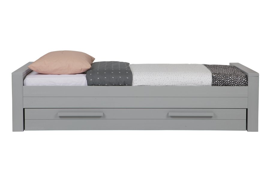 TRE Dennis juniorsengeramme, ekskl. spaltebunn, madrass og skuff - betonggr furu (90x200)