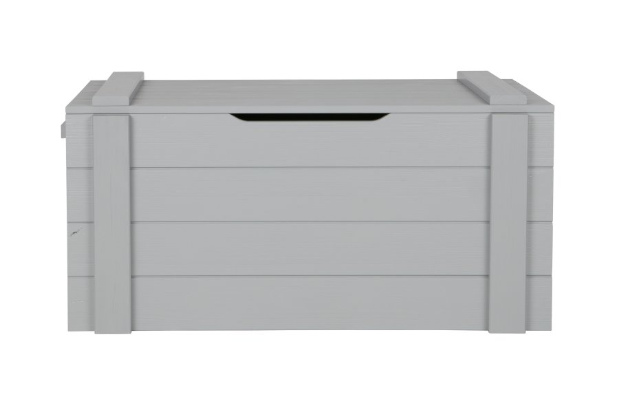 WOOOD Dennis oppbevaringsboks med lokk - betonggr furu (90x42)