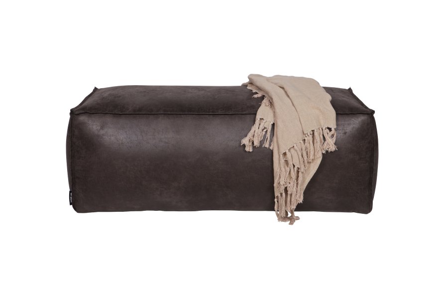 WOOOD Rodeo puff - svart stoff (120x60)