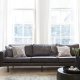 WOOOD Rodeo 3-seters sofa - svart stoff