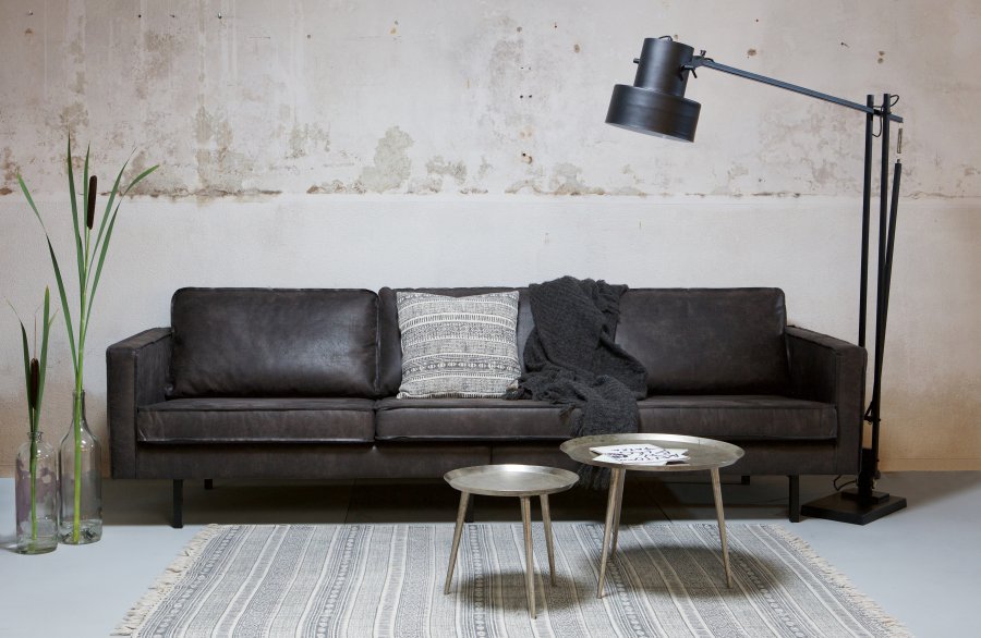 WOOOD Rodeo 3-seters sofa - svart stoff