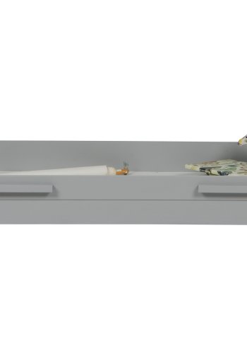 WOOOD Dennis sengeskuff/gjesteseng, ekskl. spaltebunn og madrass - betonggr furu (198x91)