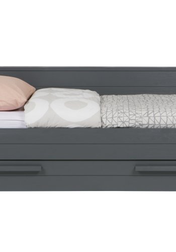 WOOOD Dennis sengeskuff/gjesteseng, ekskl. lamellbunn og madrass - stlgr furu (198x91)