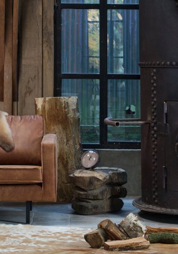 WOOOD Rodeo 2,5 seter sofa - konjakkstoff