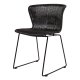 WOOOD Wings spisebordstol - svart polyetylen og sort metall