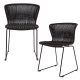 WOOOD Wings spisebordstol - svart polyetylen og sort metall