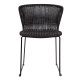 WOOOD Wings spisebordstol - svart polyetylen og sort metall