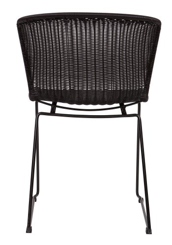 WOOOD Wings spisebordstol - svart polyetylen og sort metall