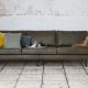WOOOD Rodeo 3-seters sofa - armygrnt stoff