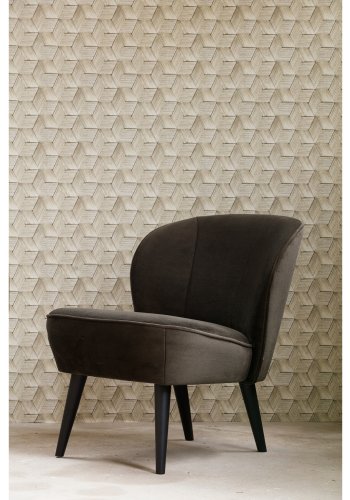 WOOOD Sara lenestol - varm grnn polyesterflyel og bjrketre