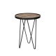 WOOOD Liv sidebord, rundt - naturlig resirkulert teak og svart jern (39)