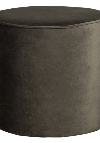 WOOOD Sara hy puff, rund - varm grnn polyesterflyel (46)