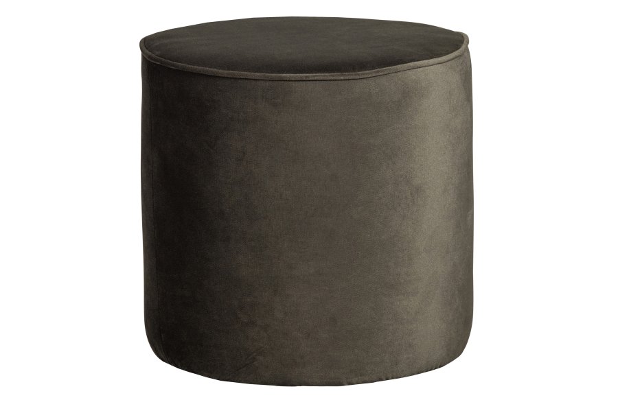 WOOOD Sara hy puff, rund - varm grnn polyesterflyel (46)