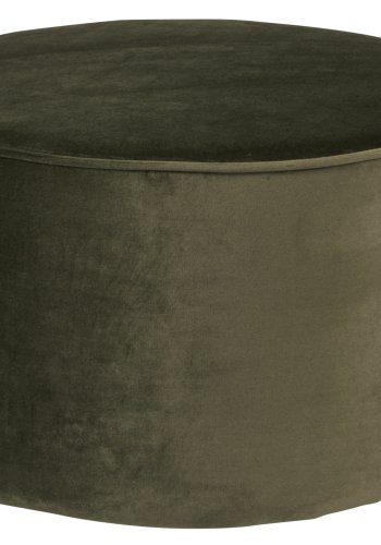 WOOOD Sara lav puff, rund - varm grnn polyesterflyel (60)