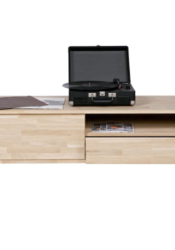 WOOOD Tygo TV-bord, m. 1 rom, 1 skuff og 1 dr - naturlig eik (150x44)