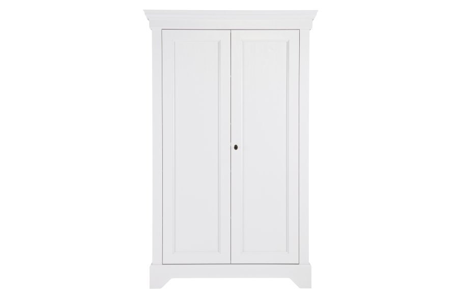 TRE Isabel-skap, m. 2 drer og 4 hyller - hvit furu og melamin