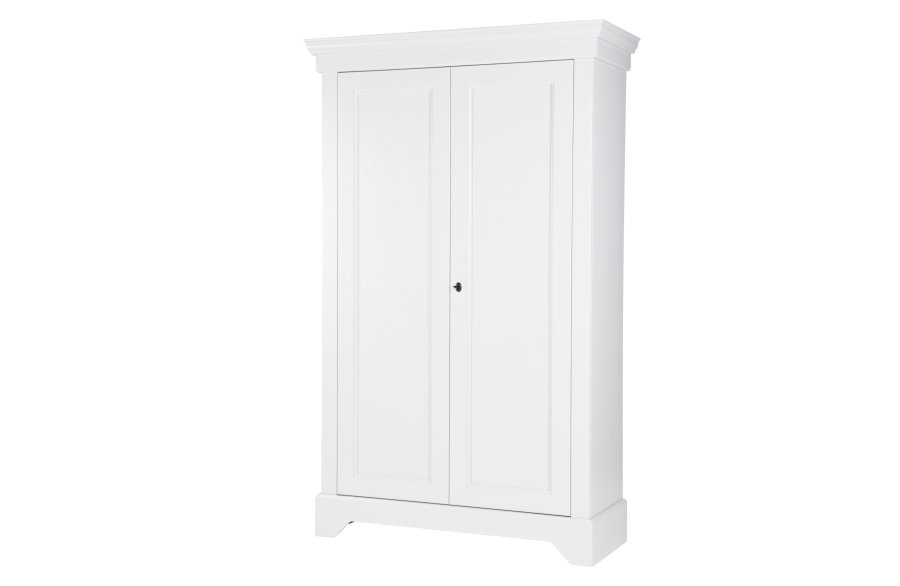 TRE Isabel-skap, m. 2 drer og 4 hyller - hvit furu og melamin