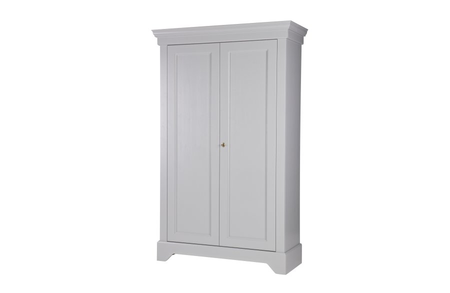 TRE Isabel-skap, m. 2 drer og 4 hyller - betonggr furu og melamin