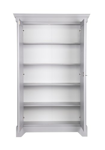 TRE Isabel-skap, m. 2 drer og 4 hyller - betonggr furu og melamin