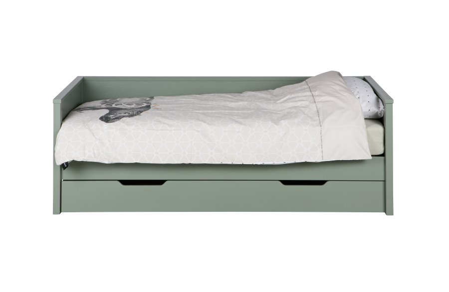 TRE Nikki sengeskuff/gjesteseng, ekskl. lamellbunn og madrass - jadegrnn furu (198x94)