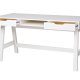 TRE Nikki skrivebord, m. 1 rom og 2 skuffer - hvit furu (140x62)