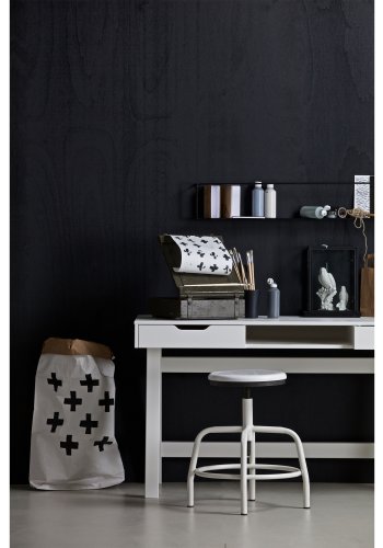 TRE Nikki skrivebord, m. 1 rom og 2 skuffer - hvit furu (140x62)