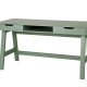 TRE Nikki skrivebord, m. 1 rom og 2 skuffer - jadegrnn furu (140x62)