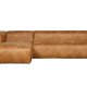 WOOOD Bean hjrnesofa, venstre - cognac skinnfiber/polyester