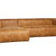 WOOOD Bean hjrnesofa, venstre - cognac skinnfiber/polyester