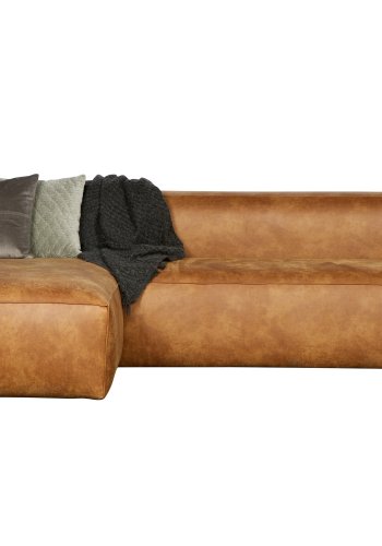 WOOOD Bean hjrnesofa, venstre - cognac skinnfiber/polyester