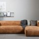 WOOOD Bean hjrnesofa, venstre - cognac skinnfiber/polyester