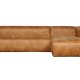 WOOOD Bean hjrnesofa, hjre - cognac lderfiber/polyester