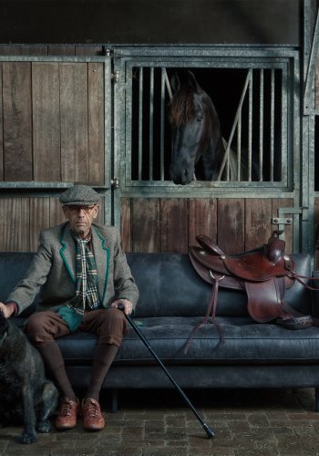 WOOOD Rodeo 3-seters sofa - svart stoff